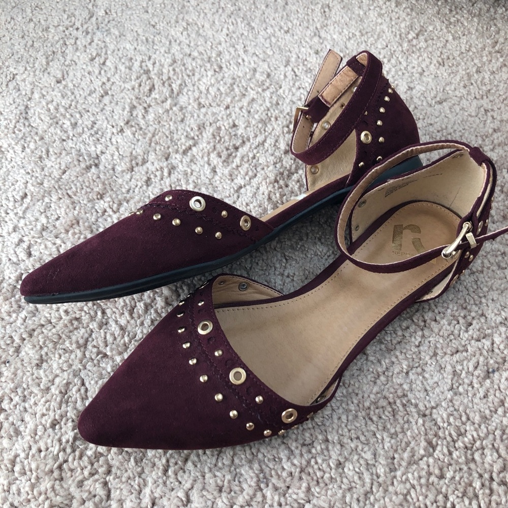 Report Plum Studded Flats